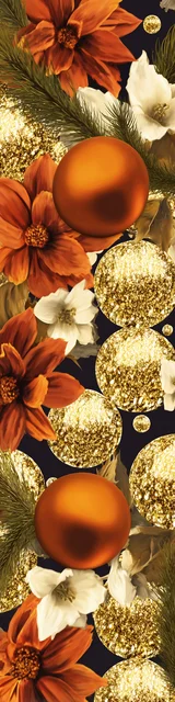 Free printable Christmas bookmarks of orange and white holiday decor